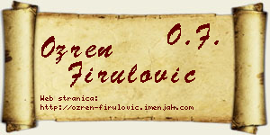 Ozren Firulović vizit kartica
